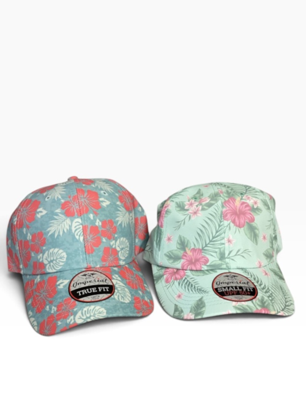 Imperial Floral Print Adjustable Baseball Cap - Mint & Teal